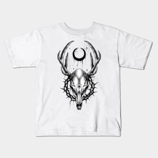 Deer skull with thorn Kids T-Shirt